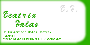 beatrix halas business card